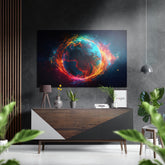 Earth Brushed Aluminum Dibond Wall Art.